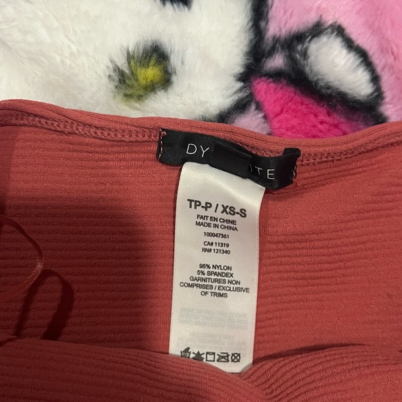 Dynamite Terracotta Ribbed Tube Top - Picture 2 of 2